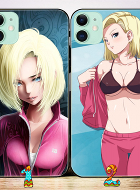 适用iPhone6s 7 8 plus XS max Xr 11 12pro手机壳龙珠人造人18号