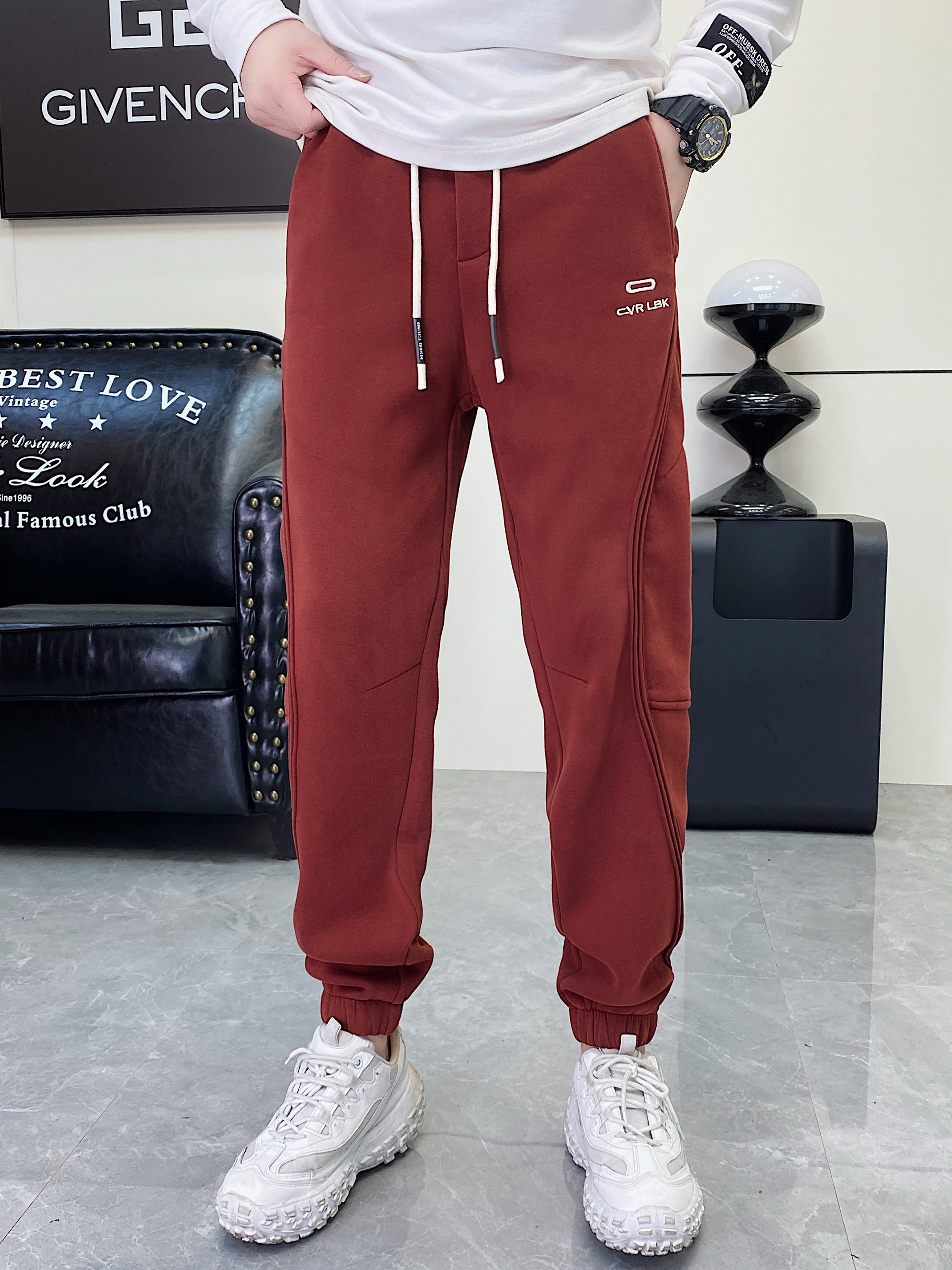 VMEN加绒男士束脚运动卫裤