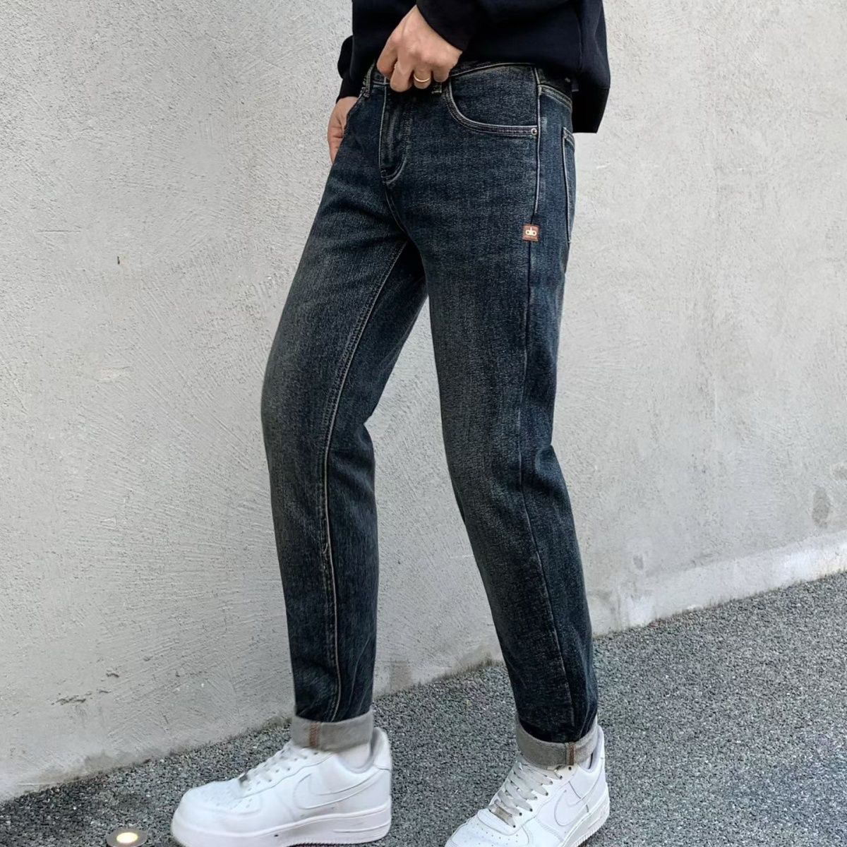 【加绒】威曼冬季新款男士牛仔裤