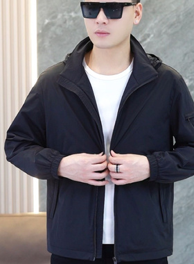 VMEM威曼2025秋冬新款男士夹克时尚百搭修身连帽外套上衣男装