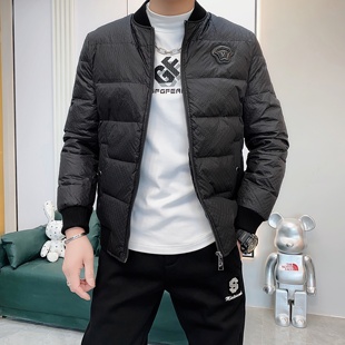 VMEN威曼冬季新款羽绒服男棒球领时尚休闲白鸭绒外套男装V022W015