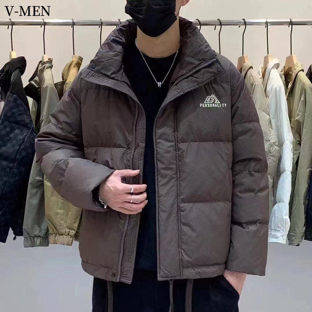 VMEN威曼冬季白鸭绒羽绒服男修身韩版外套男款潮牌潮流立领保暖