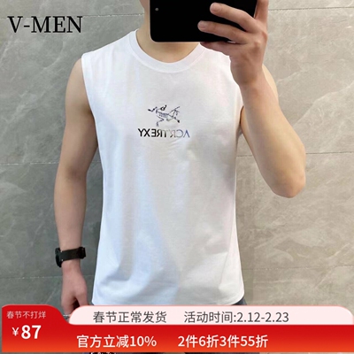 无袖t恤棉背心威曼修身夏季套头