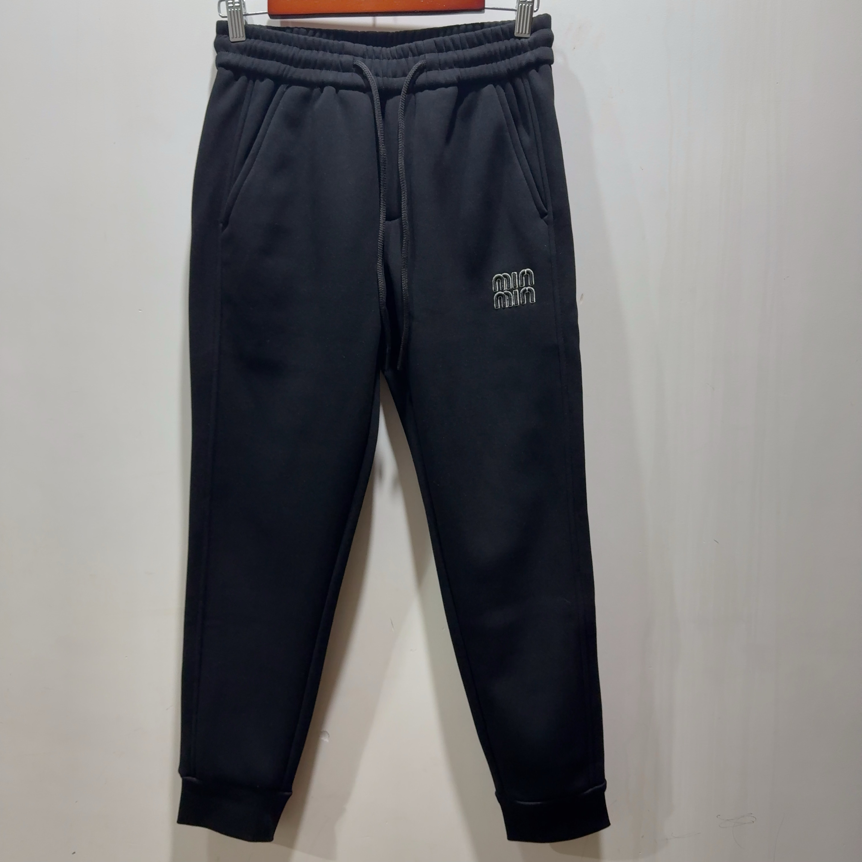 VMEN冬季加绒男士束脚卫裤修身