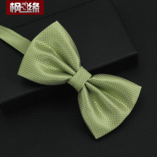 西服衬衫 男女休闲商务正装 牛油果军绿色细格子蝴蝶结领结 tie bow