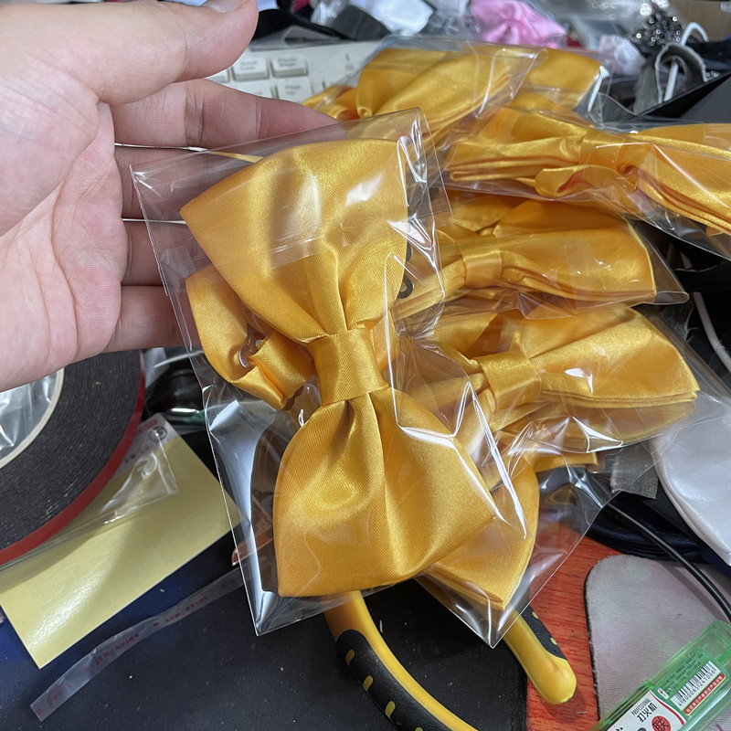 枫缘蝴蝶结领结金黄色