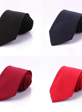 亚光手打款 男女 商务正装  10cm 8cm 黑色藏青色酒红色宽 领带