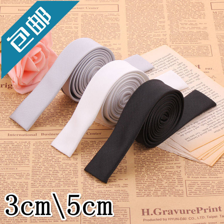 5cm休闲韩版学生黑色平头领带