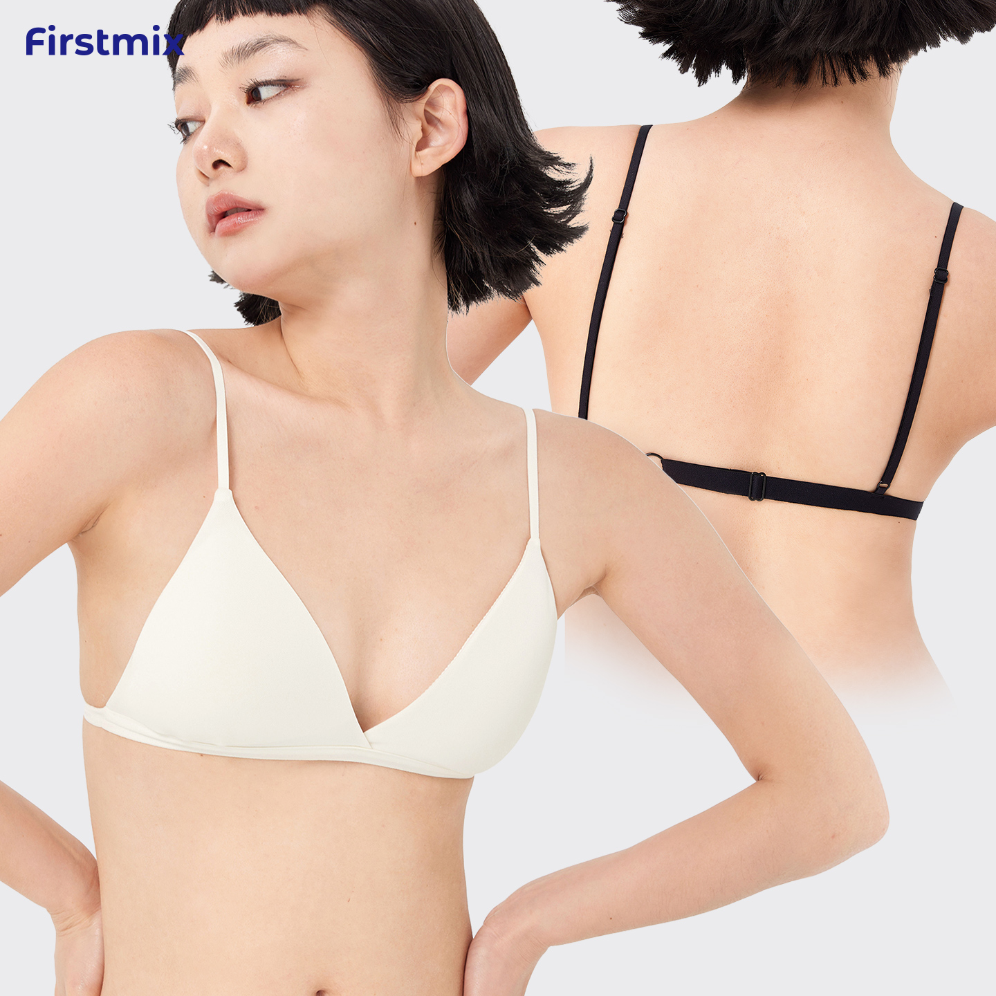 新款女士细肩带三角杯无钢圈舒适