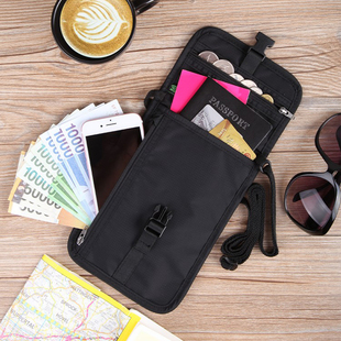 GOX防盗翻盖斜挎护照机票夹证件包收纳包防泼水大容量旅行手机袋