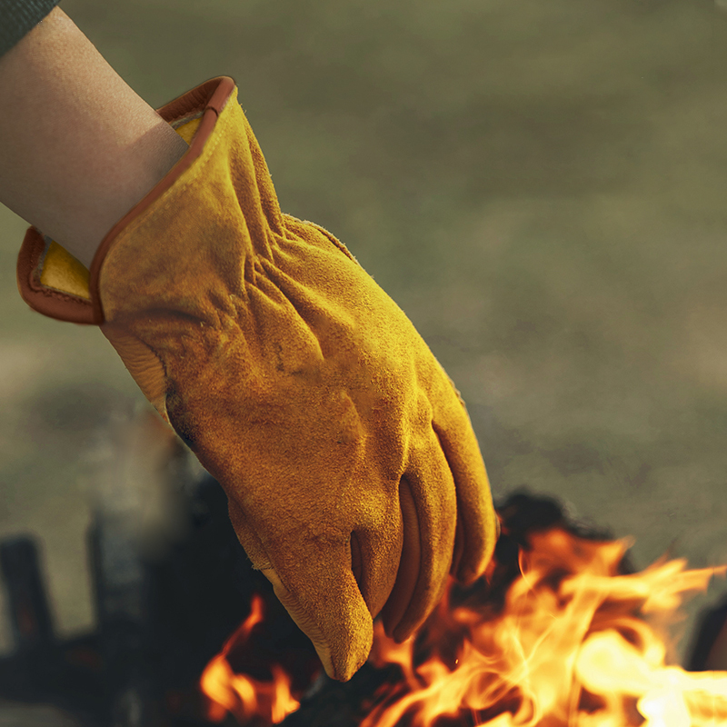 戶外手套耐高溫野外露營復古