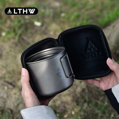LTHW旅腾户外折叠水杯收纳包便携式杯子包露营野餐徒步杯包带挂扣
