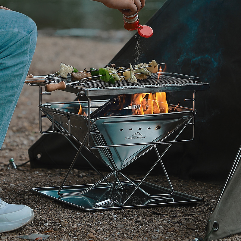 柯曼焚火台加大加厚木炭烧烤炉