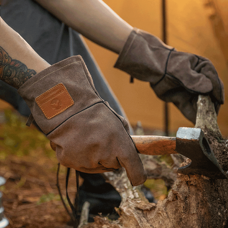 柯曼焚火隔热手套双层加厚