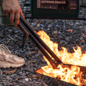 户外防滑垃圾夹工具 焚火夹防烫手柄 柯曼木炭夹子烧烤工具 加强版