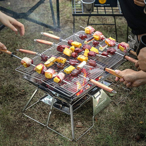 CAMPINGMOON焚火烧烤炉折叠加厚