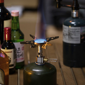 柯曼户外猛火折叠燃气炉具大功率猛火便携式 防风一体稳压炉 无电款