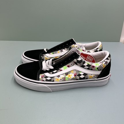 VANS Old Skool几何图案花卉印花低帮男女鞋板鞋VN0A3WKT3XR/4QC