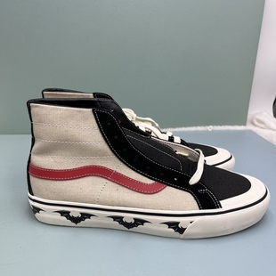 SK8 Vans范斯正品 HI包边蝙蝠印花男女高帮鞋 休闲板鞋 VN0A3MV12U4