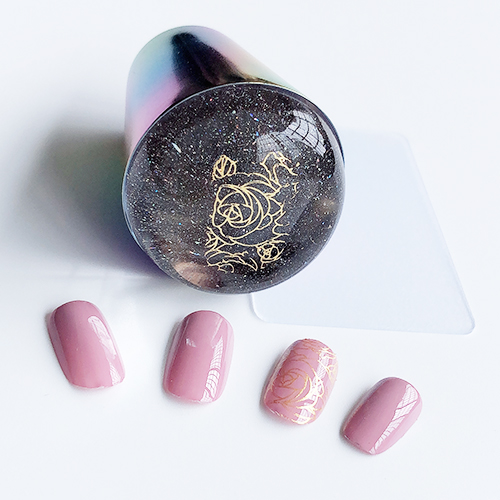 美甲印花板模板印章钛手柄硅胶头