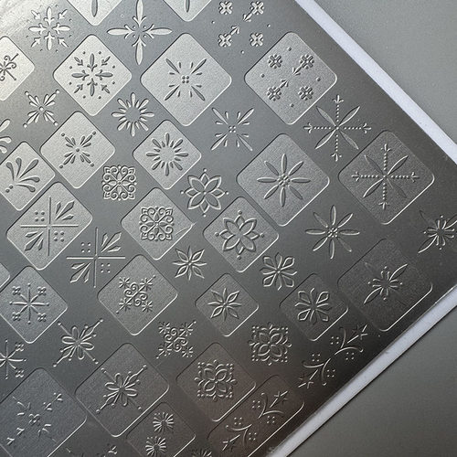 美甲工具印花钢板螺钿花纹转印模板中国风卡通可爱