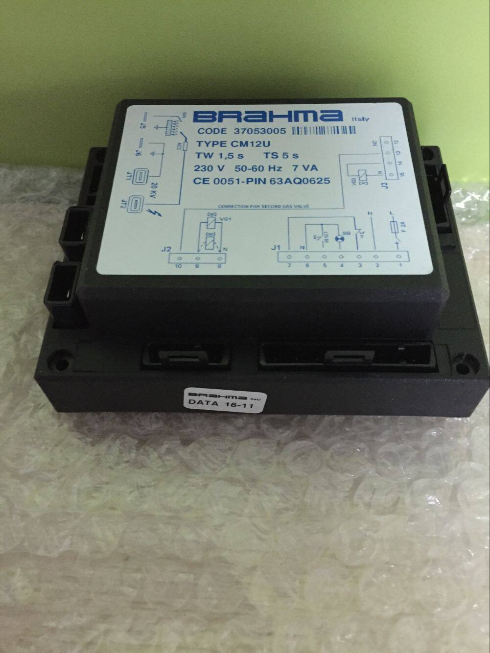 原装BRAHMA控制器CM12U 燃气点火控制器37053005 TGRD61 DTEN31