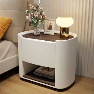 床头柜简约现代小型家用卧室床边柜意式极简设计师创意网红新款
