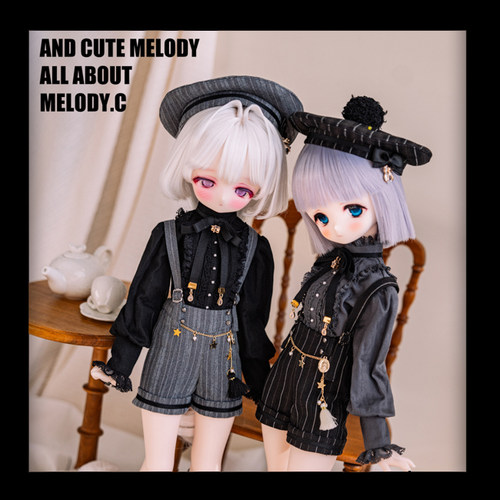 【MELODY.C】BJD MDD 四分男女 melody academy背带短裤套装
