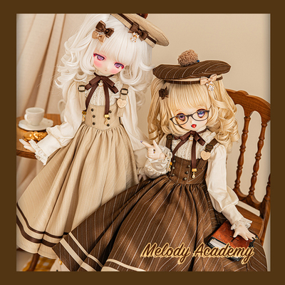 【MELODY.C】BJD MDD 四分男女melody academy背带连衣裙长款套装