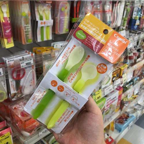 软头勺子康贝硅胶餐具日本