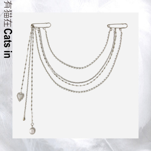 有猫在Catsin「甜梦」蕾丝爱心珍珠星星链多层裤链周深李沛恩同款