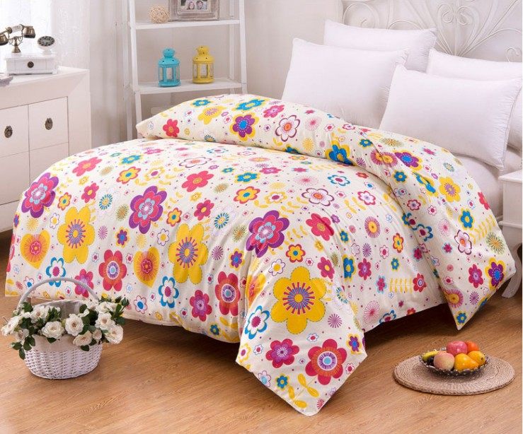 纯棉全棉斜纹被套床单件全棉斜纹印花多规格艾米丽单人双人可订做