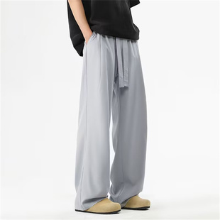 薄款 男潮牌垂感宽松长裤 裤 运动速干休闲西裤 子直筒阔腿裤 2025夏季