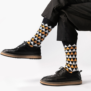 袜子男春秋季纯棉男女中筒袜英伦风个性涂鸦长袜情侣袜潮流中性袜