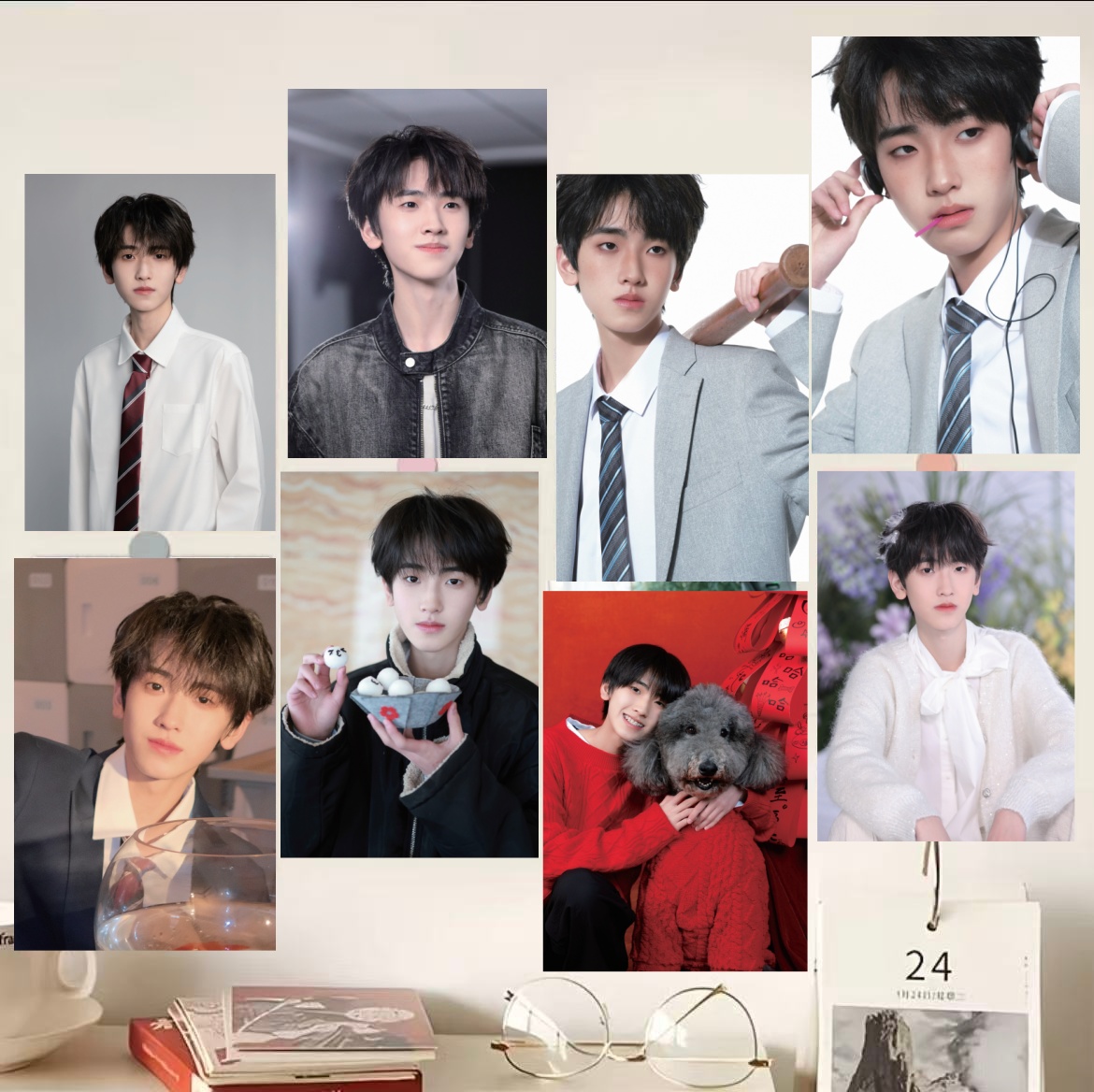 左奇函海报大张写真照片壁纸高颜值周边应援海报房间卧室墙贴装饰