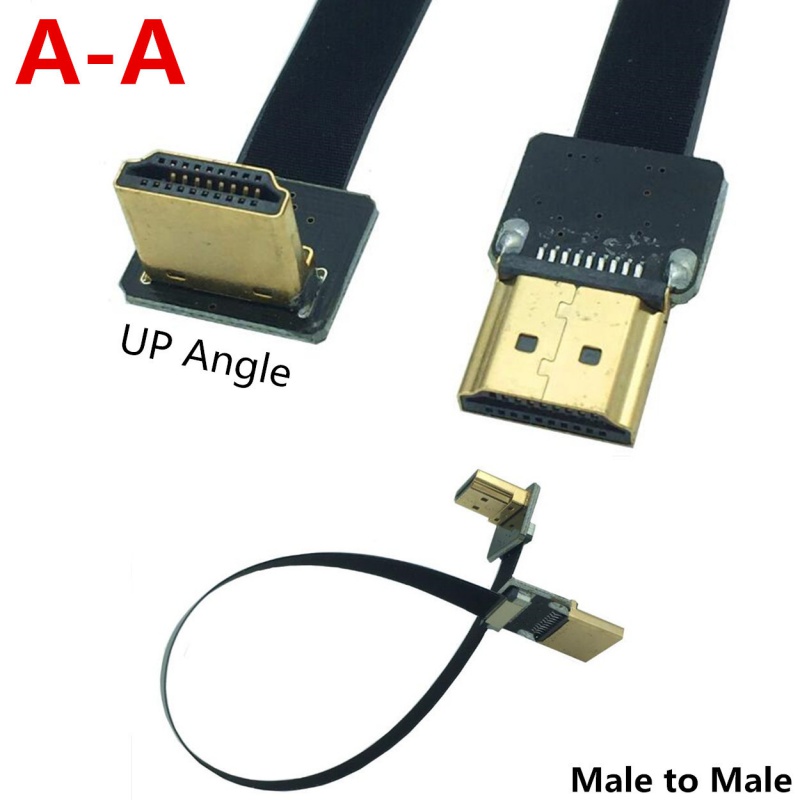 弯头FPV航拍线 云台FPV专用HDMI A-A标准 HDM 公对上弯公软排线