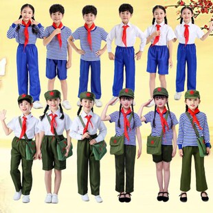 儿童幼儿小雷锋舞蹈演出服芳华知青红星闪闪小红军表演衣服