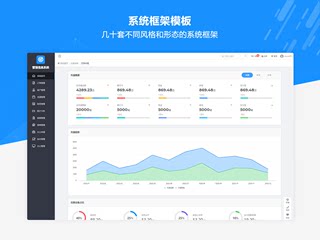 Axure中后台原型 模板 通用管理系统方案CMS、OA、CRM、ERP元件库