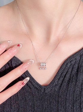 经典新款小蛮腰项链女微镶锆石高级感时尚百搭吊坠环保电镀项饰