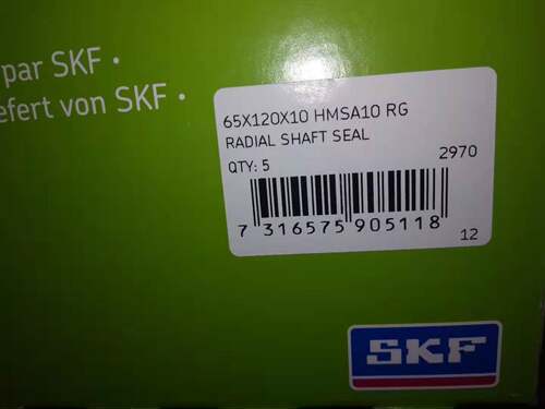 SKF CR内骨架进口油封65X100X10 HMSA 5 10 RG V丁晴氟胶密封件