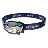 充电感应头灯强光超亮夜钓灯防水户外轻量头戴式 电筒