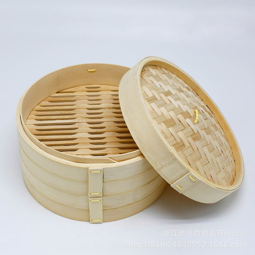 加深竹蒸笼小蒸笼竹制品家用商用小笼屉蒸屉家庭装蒸格笼格小笼包