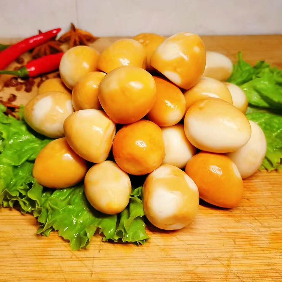 诸城烧烤卤熏鹌鹑蛋250g拍二包邮先卤后烤真空包装即食去皮