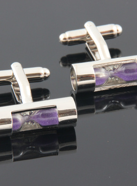 优质法式衬衫袖扣袖口袖钉 男士cufflinks 象形类袖扣 沙漏sandgl