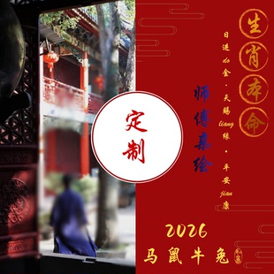 丙午马年平安福龙虎山文创属马牛鼠兔本命年太岁护佑锦囊师傅祝福
