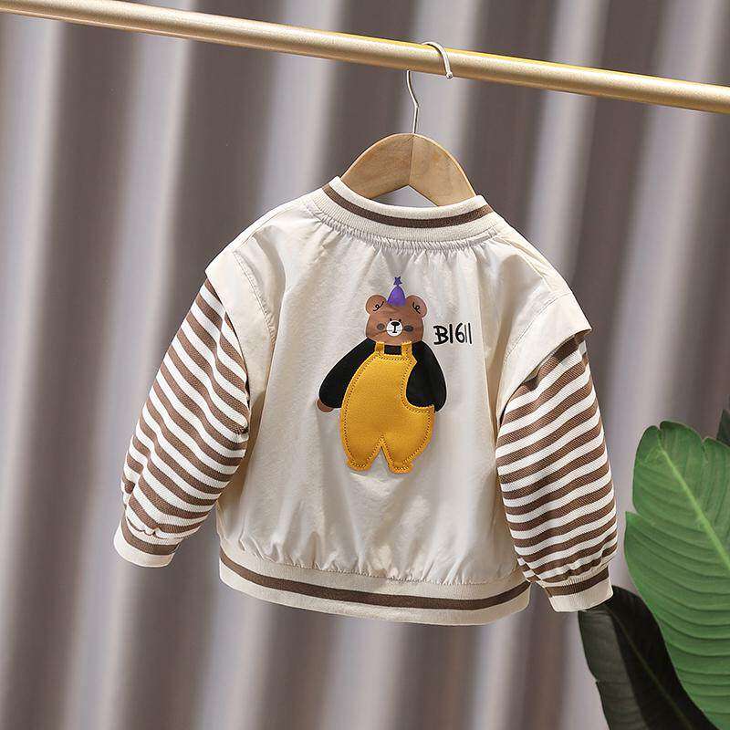 儿童外套春秋款2025新款春季男童帅气夹克衫小童春装宝宝百搭上衣