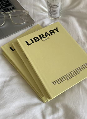 ins韩风博主芝士奶油黄色英文书笔记本拍照道具本装饰摆件记事本