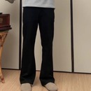 子 裤 Ohdia毕业级私人订制莱卡弹力黑牛牛仔裤 A字廓形直筒裤