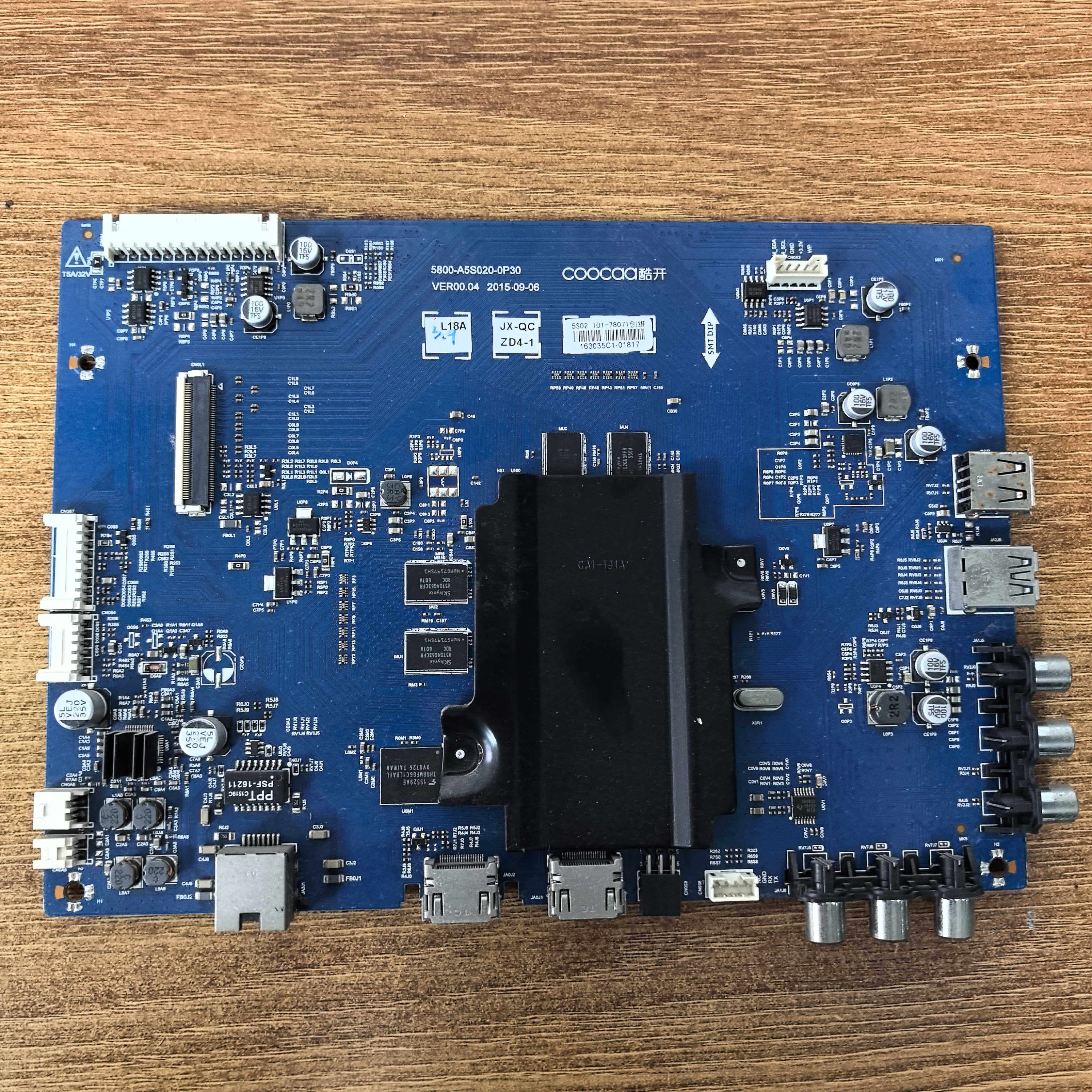 原装酷开 U55C电视主板5800-A5S020-0P30屏SDL550WY(CD0-011)测好