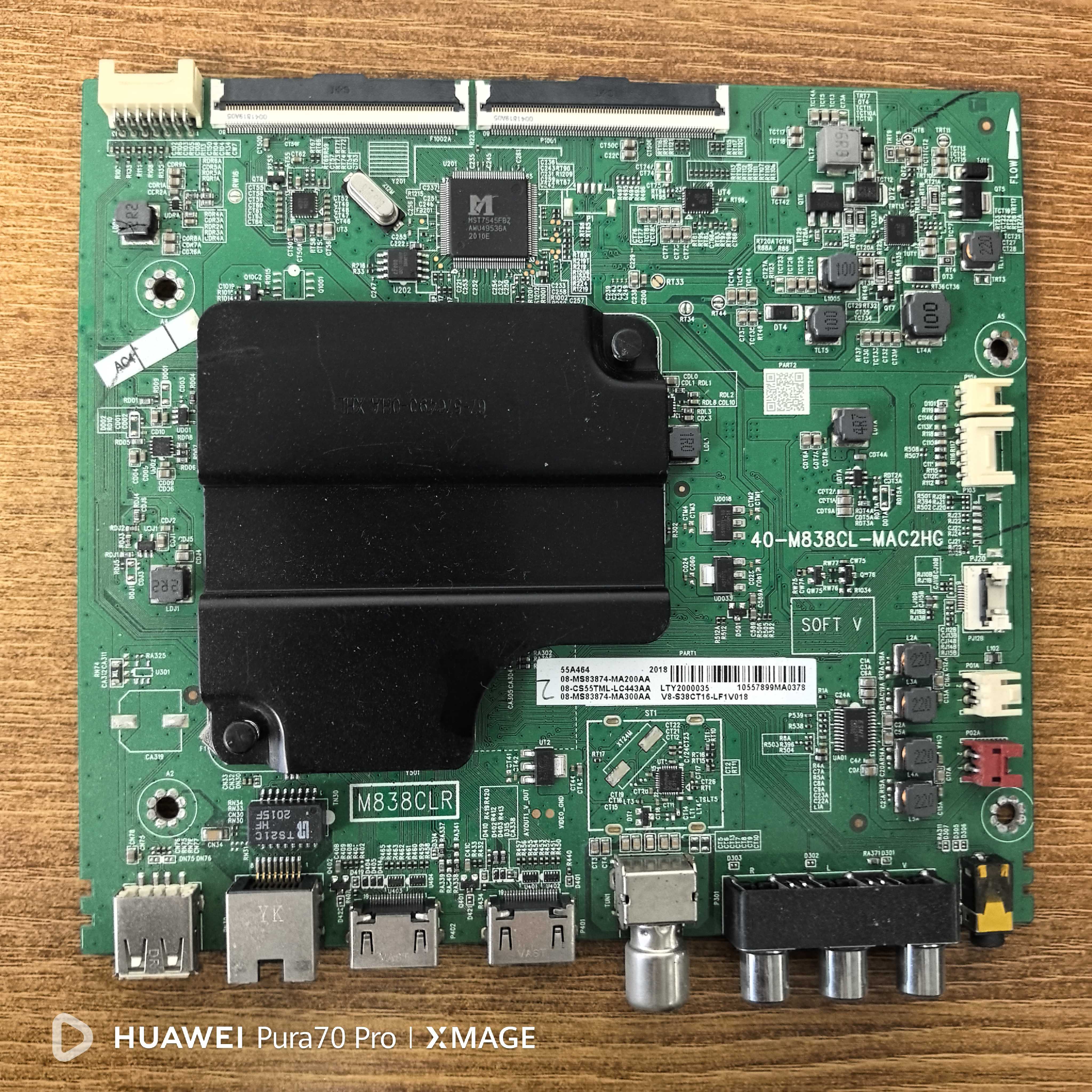 原装TCL 55A464液晶电视主板40-M838CL-MAC2HG屏LVU550NDEL测试好